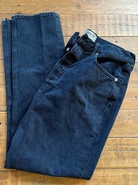 Agolde Men's Dark Indigo Slim Straight Jeans, size 32, excellent condition